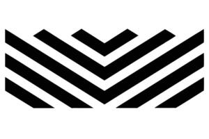 Bold Black Arrows Pointing Forward on a White Background vector
