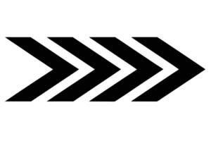 Black Arrows Pointing Forward on a White Background vector