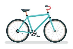 Stylish teal bicycle illustration perfect for design projects. vector