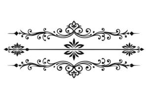 A black and white decorative divider design for documents. vector