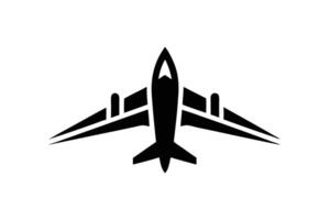 Simple Black Airplane Icon vector