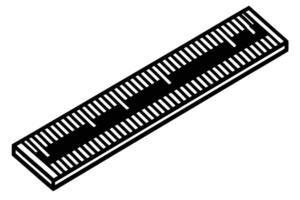 A simple Black and White Ruler Graphic for Educational Use vector