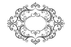Floral Frame Design for Decorative Use vector