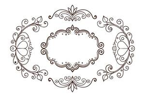 Ornate Floral Frame Design for Decorative Use vector