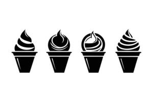 A illustration of Different Ice Cream Cone Designs vector