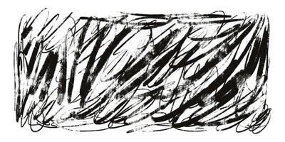 Abstract Hand Drawn Grunge Scribble Ink Background with Lines. Creative brush lines with rough edges. Abstract freehand line borders. Highlight splashes vector