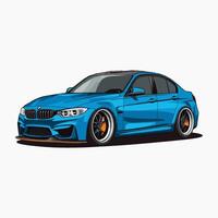 Blue Car icon car front view symbol isolated vector