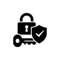 Cybersecurity Symbol, Privacy Protection, Data Encryption, Access Control, and Secure Login Illustration vector