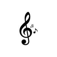 Treble Clef Music Note, Minimalist Musical Symbol Design for Concerts, Bands, Festivals, and Audio Branding Projects vector