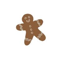 Hand drawn doodle sketch ginger cookie isolated vector