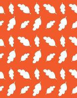 Seamless pattern of hand drawn sketch oak leaf isolated on white background vector