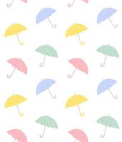 Seamless pattern of hand drawn doodle sketch umbrella vector