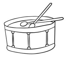 Drum outline for color illustration vector