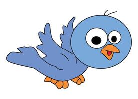 Bird smiling isolated on white background vector
