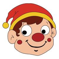 Joker face isolated on white background vector
