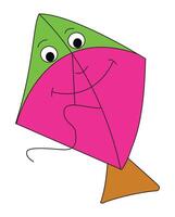 Face kite isolated on white background vector