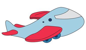 A airplane toy isolated on white background vector
