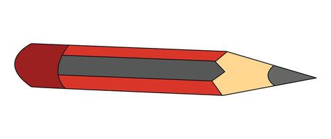 A red in pencil vector