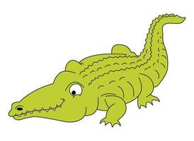 An crocodile isolated on white background vector