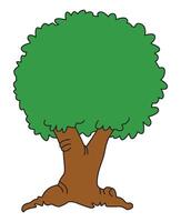A tree with green leaves illustration vector