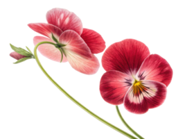 Beautiful pansy flowers bloom gracefully, showcasing vibrant colors and delicate petals that bring joy to any garden or arrangement png