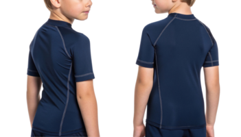 stylish rashguard mockup designed for active kids, perfect for beach or pool activities while ensuring comfort and protection png