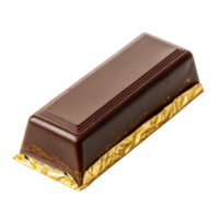 luxurious chocolate bar with glossy finish and golden base creates sense of indulgence png