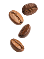 Falling coffee beans create dynamic and aromatic visual png