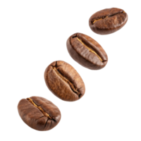 Falling coffee beans in motion create dynamic visual effect png