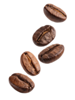 Falling coffee beans create dynamic and aromatic visual experience png