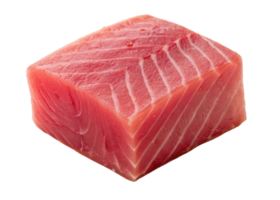 Fresh tuna cut with vibrant pink color and smooth texture perfect for sushi or sashimi dishes that delight with natural flavor and quality png