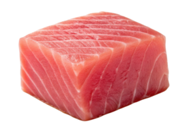 Fresh tuna cut with rich pink color and smooth texture perfect for sushi or sashimi dishes that bring delightful taste experience png