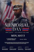 Memorial Day Event Announcement Poster Template
