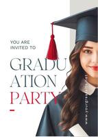 Minimalist Graduation Party Invitation template