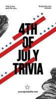 White 4th Of July Trivia Instagram Story Template