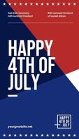 Blue and Red 4th Of July Instragram Story Template for Social Media