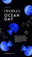 Black World Ocean Day Instragram Story Template