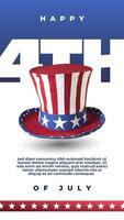 Simple 4th Of July Instragram Story Template for Social Media
