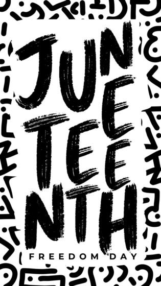 Black and White Juneteenth Instragram Story Template 