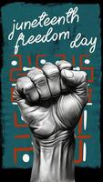 Juneteenth Instragram Story Template with Abastract Shape