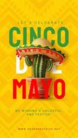 Yellow Cinco De Mayo Celebration Instagram Story template