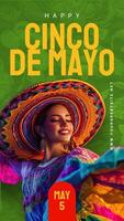 Green Cinco De Mayo Greeting Instagram Story template
