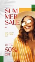 White Orange Summer Sale Instagram Story template