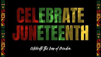 Black Pattern Juneteenth Twitter Post template