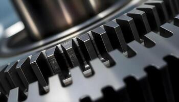 a close up of a metal object with a blurry background photo