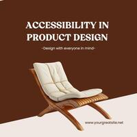 Brown Minimalist Accessibility Product Design Linkedin Post template