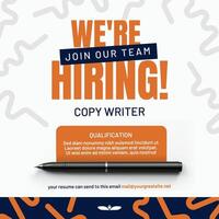 Modern Announcements Hiring Linkedin Post Template