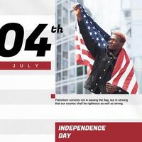 America Independence Day Linkedin Post template