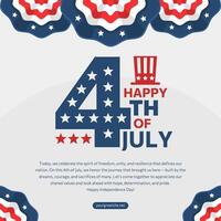 Happy 4th of July Greeting Post template