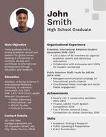 Fresh Graduate Scholarship Resume template